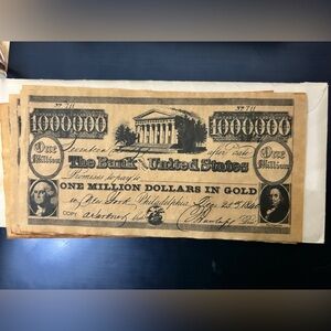8 Vintage One Million Dollar Novelty Bills